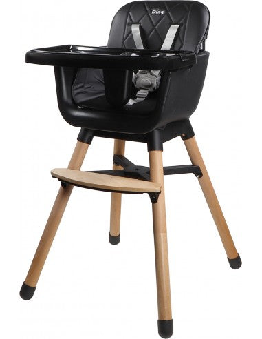 Ding - Wooden High Chair - Daily - Black