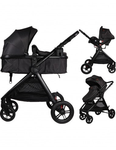 Ding - 3-in-1 Stroller - Liam - Black/Black